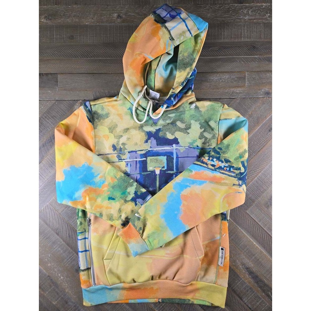 Nike Standard Issue Therma-FIT Basketball Hoodie Watercolor Court Medium NWT
